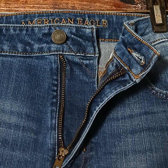 American Eagle Jeans Mens 33X30 Original Boot Cut Extreme Flex 4 Blue Denim - Picture 6 of 10